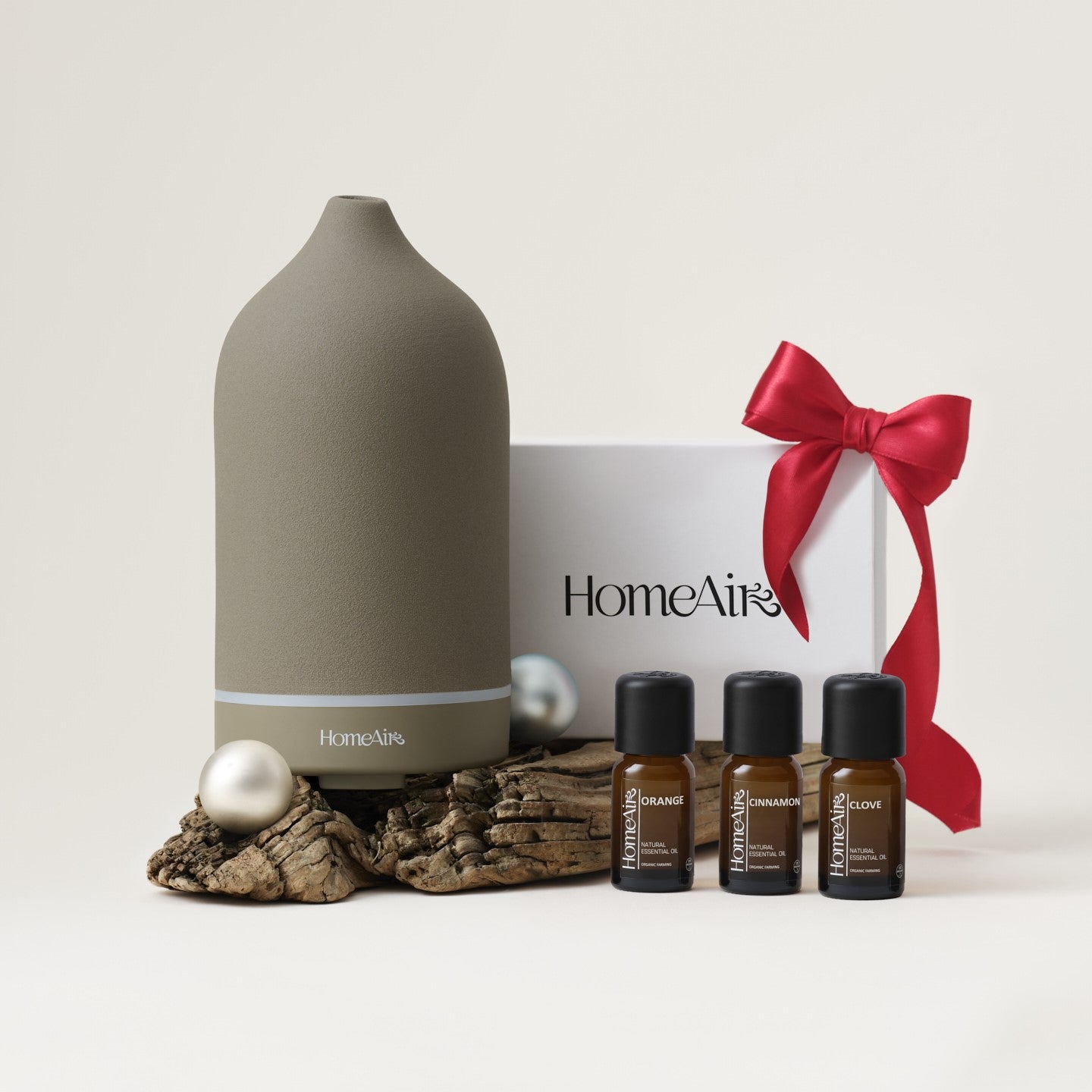 SADA PURE VÁNOČNÍ | Vonný difuzér PURE GRAY + 3 vánoční oleje